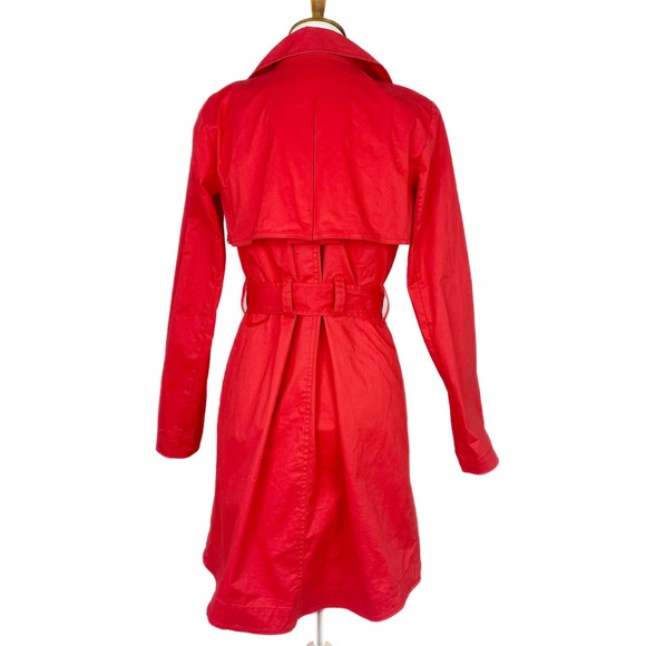 CAbi Red Convertible Button Down Trench Coat - Picture 4 of 7